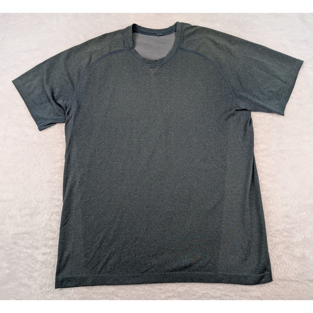 Lululemon Metal Vent Tech Men's XL Activewear T-Shirt Blue/Green Short Sleeve